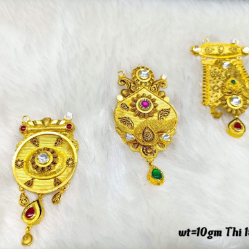 22crt Gold Antique Mangalsutra Pendants by Suvidhi Ornaments