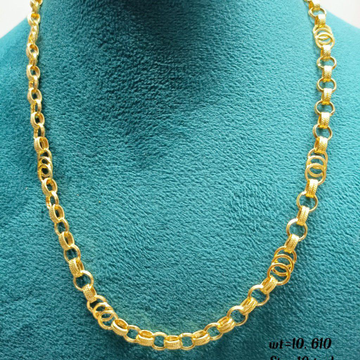 22crt Gold Hollow Chain by Suvidhi Ornaments