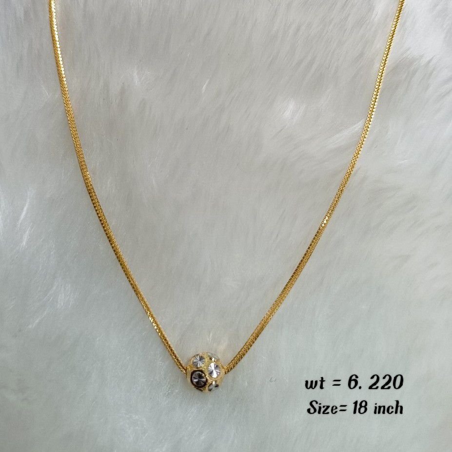 22crt Single Ball Gold Chain