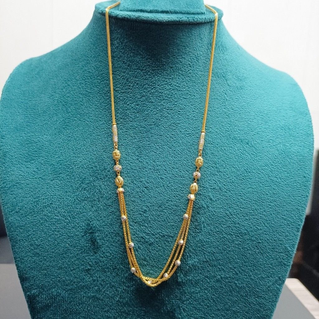 22crt Gold Beads Fancy Chain
