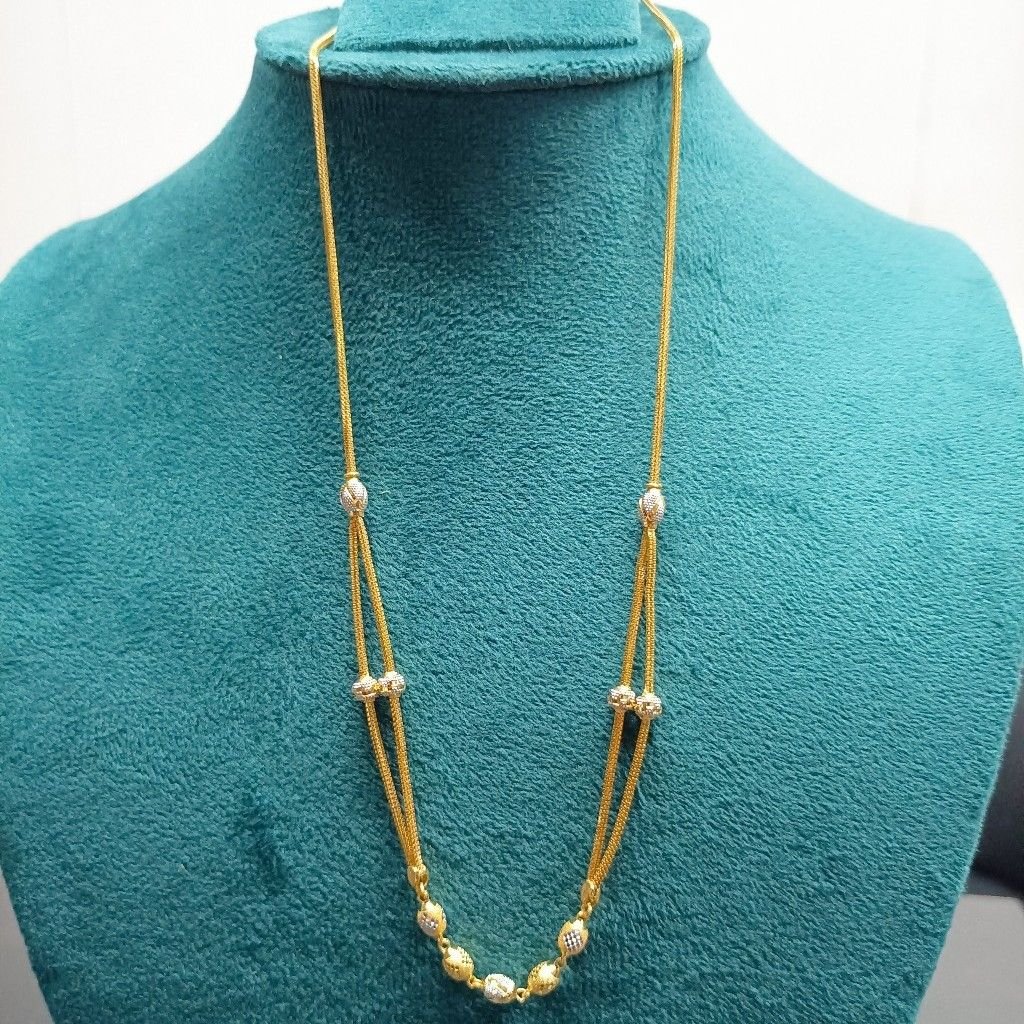 22crt Gold Fancy Stone Chain