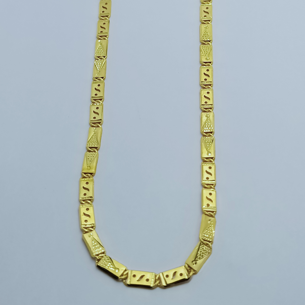 22k plain gold design hollow navabi chain