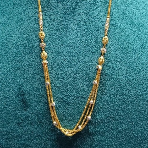 22crt Gold Beads Fancy Chain