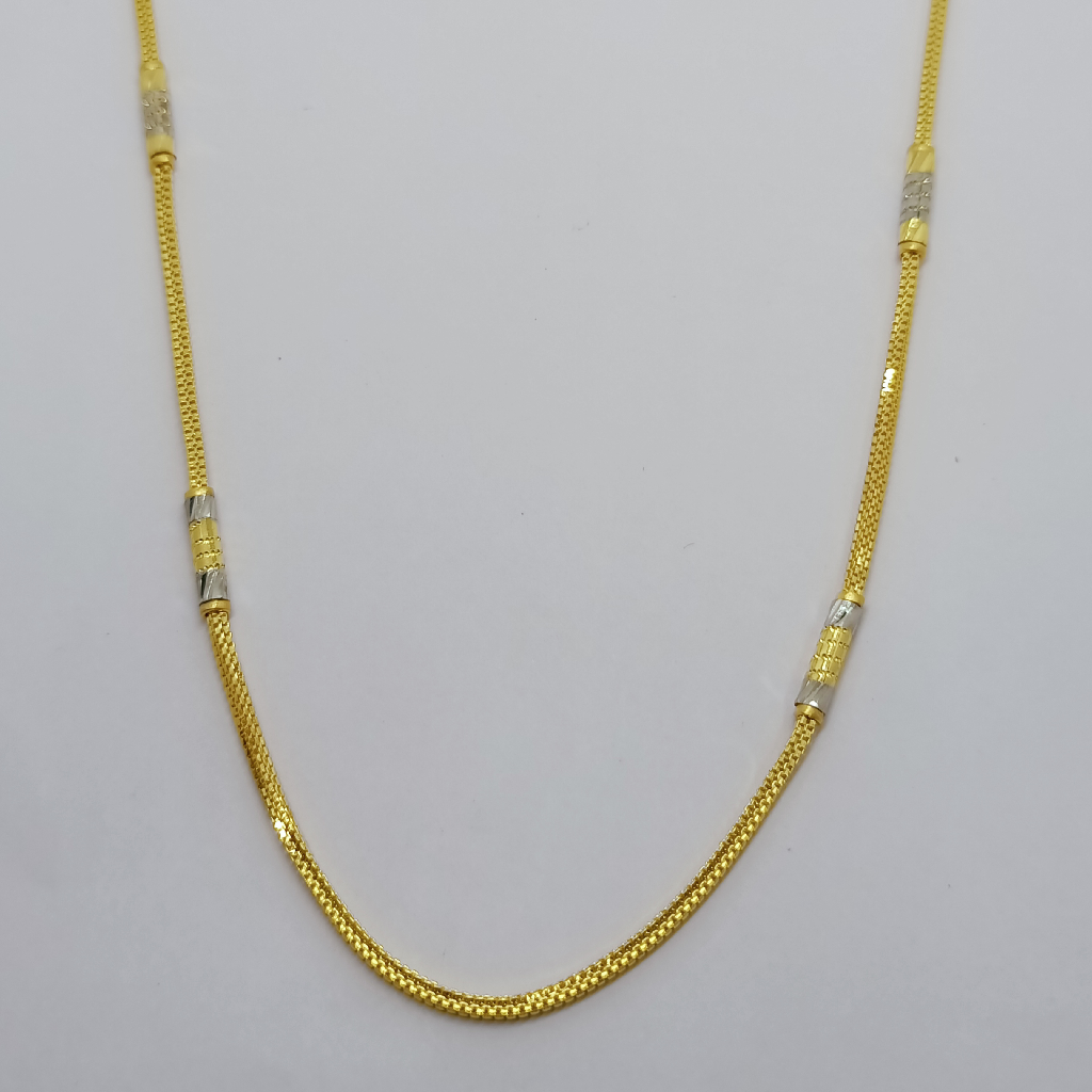 22k Plain fancy gold chain