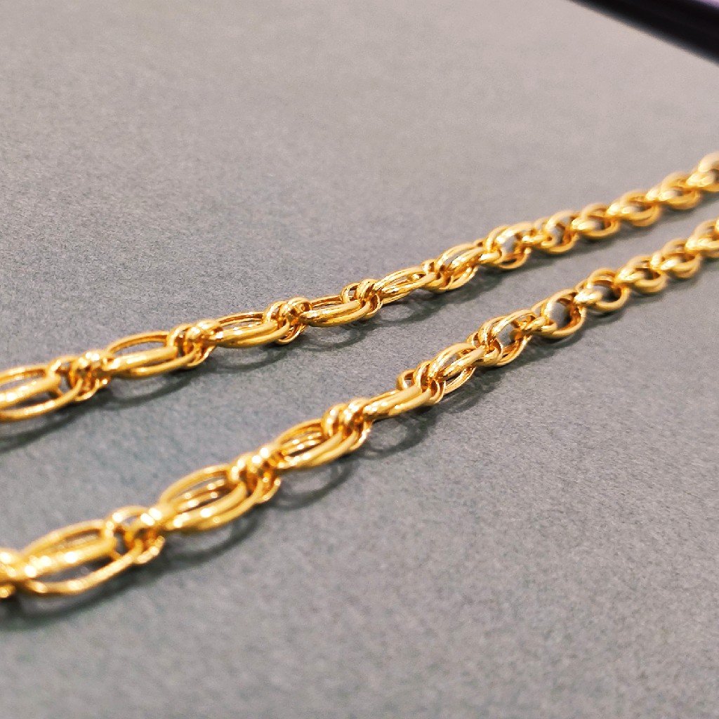 916 gold hollow chain