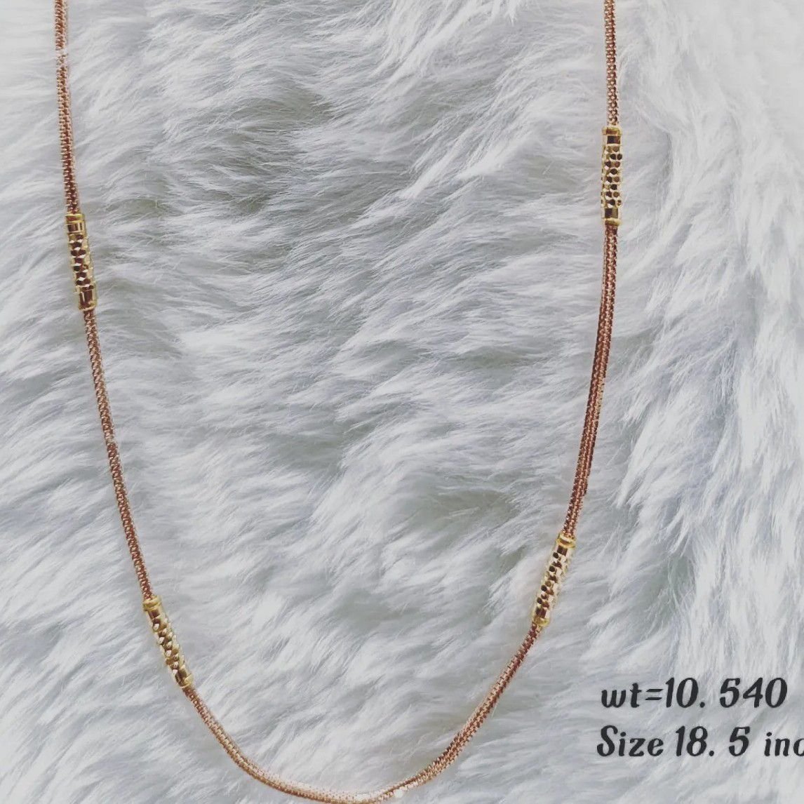 916 rose gold fancy chain